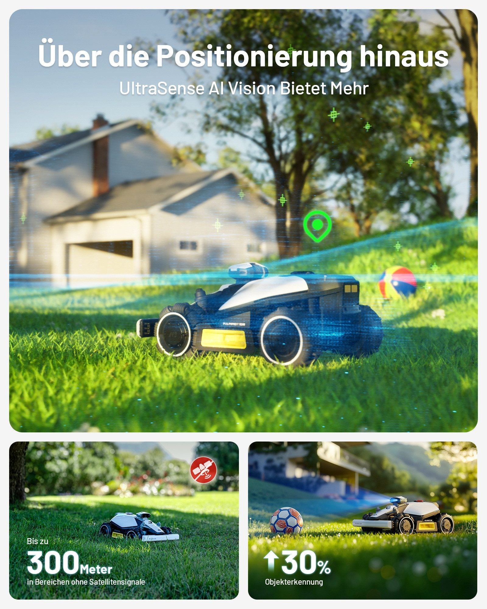 Mammotion Rasenmähroboter LUBA Mini AWD 800, bis 800 m² Rasenfläche, , Auto-Kartierung