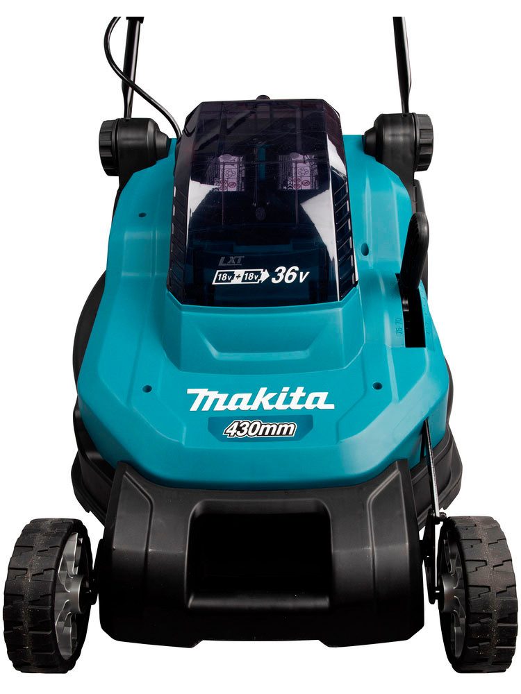 Makita Akkurasenmäher DLM432PT2, 43 cm Schnittbreite, mit 2 Akkus 18V/5 Ah LXT