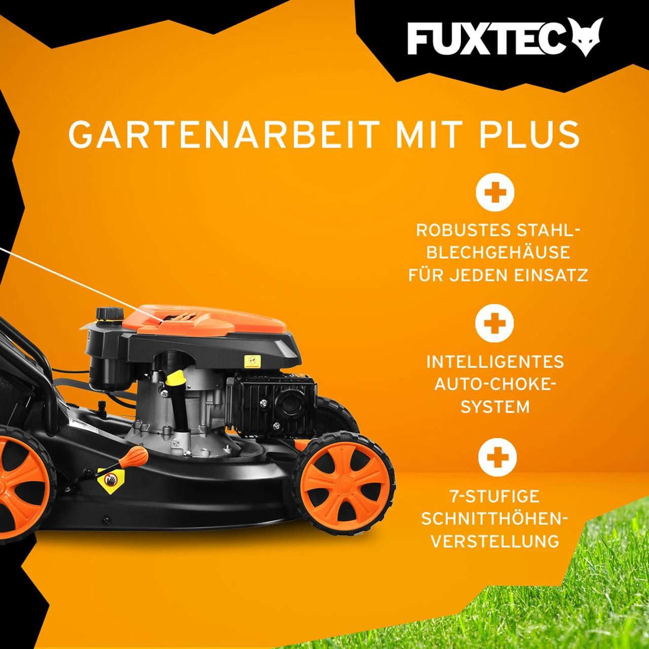 FUXTEC Benzinrasenmäher FX-RM4646ECO, 45,7 cm Schnittbreite, 46 cm Schnittbreite
