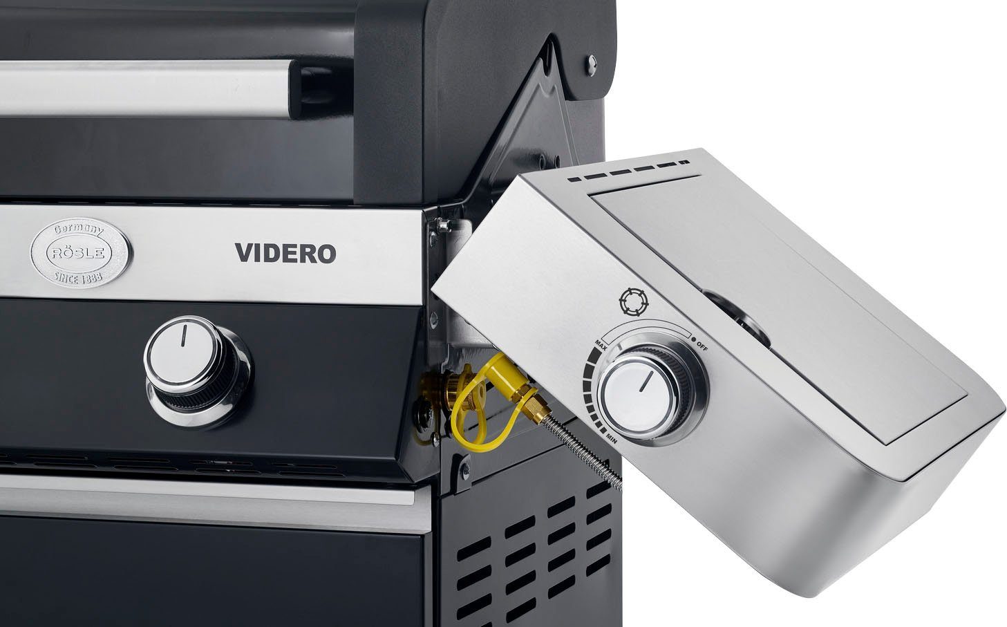 RÖSLE Gasgrill BBQ-Station VIDERO, 25520, G3-S Schwarz, 3 Brenner