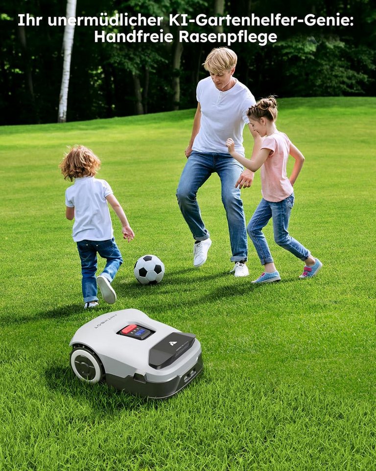 ANTHBOT Rasenmähroboter ANTHBOT KI Drahtloser Mähroboter, bis 900 m² Rasenfläche