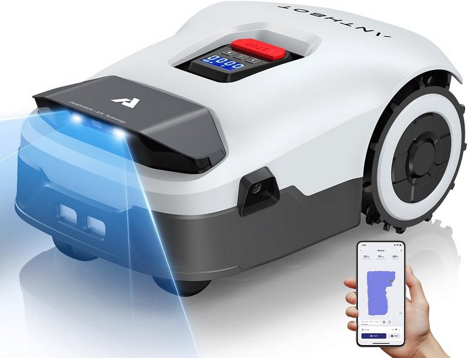 ANTHBOT Rasenmähroboter ANTHBOT KI Drahtloser Mähroboter, bis 900 m² Rasenfläche