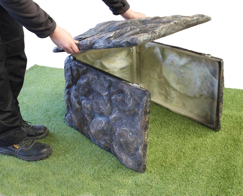 Arnusa Mähroboter-Garage in Steinoptik Design Garage Carport Unterstand Gartenfelsen