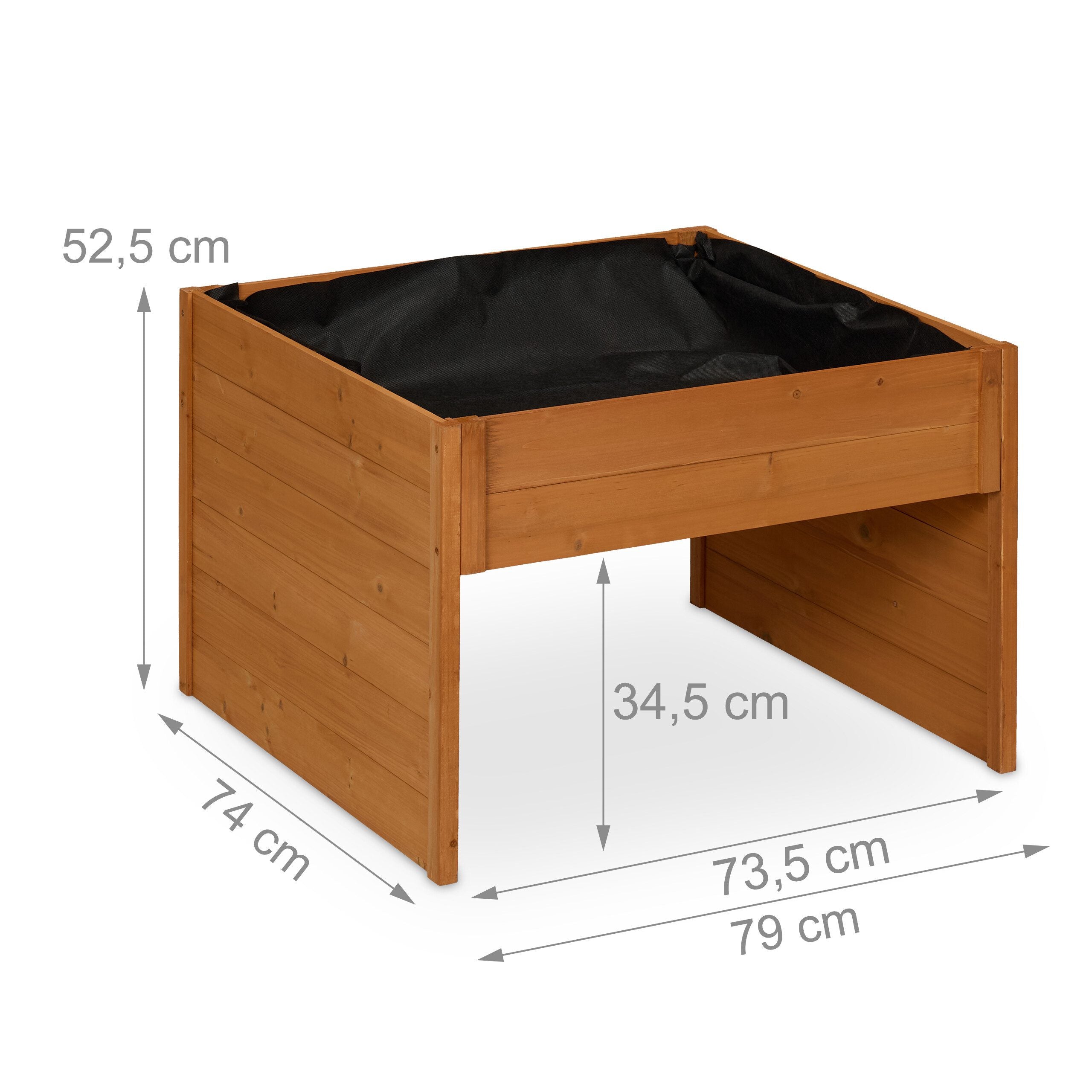 relaxdays Mähroboter-Garage mit Pflanzkaste, BxTxH: 79x74x52.5 cm, orange