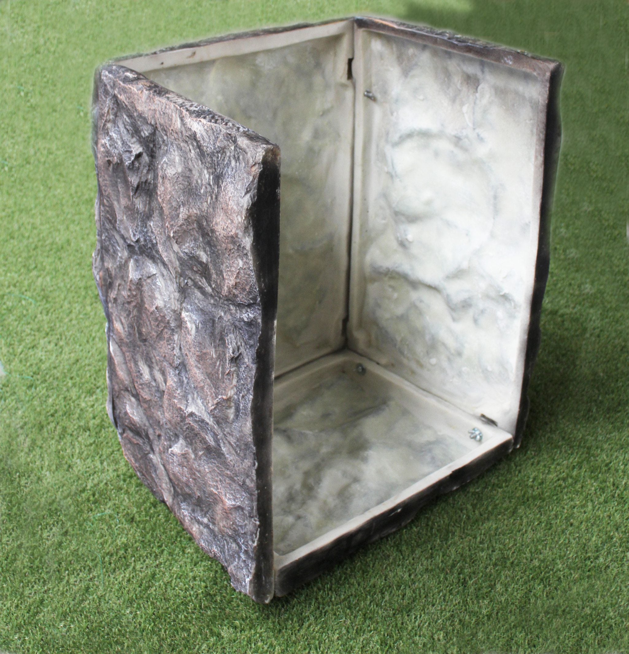 Arnusa Mähroboter-Garage in Steinoptik Design Garage Carport Unterstand Gartenfelsen