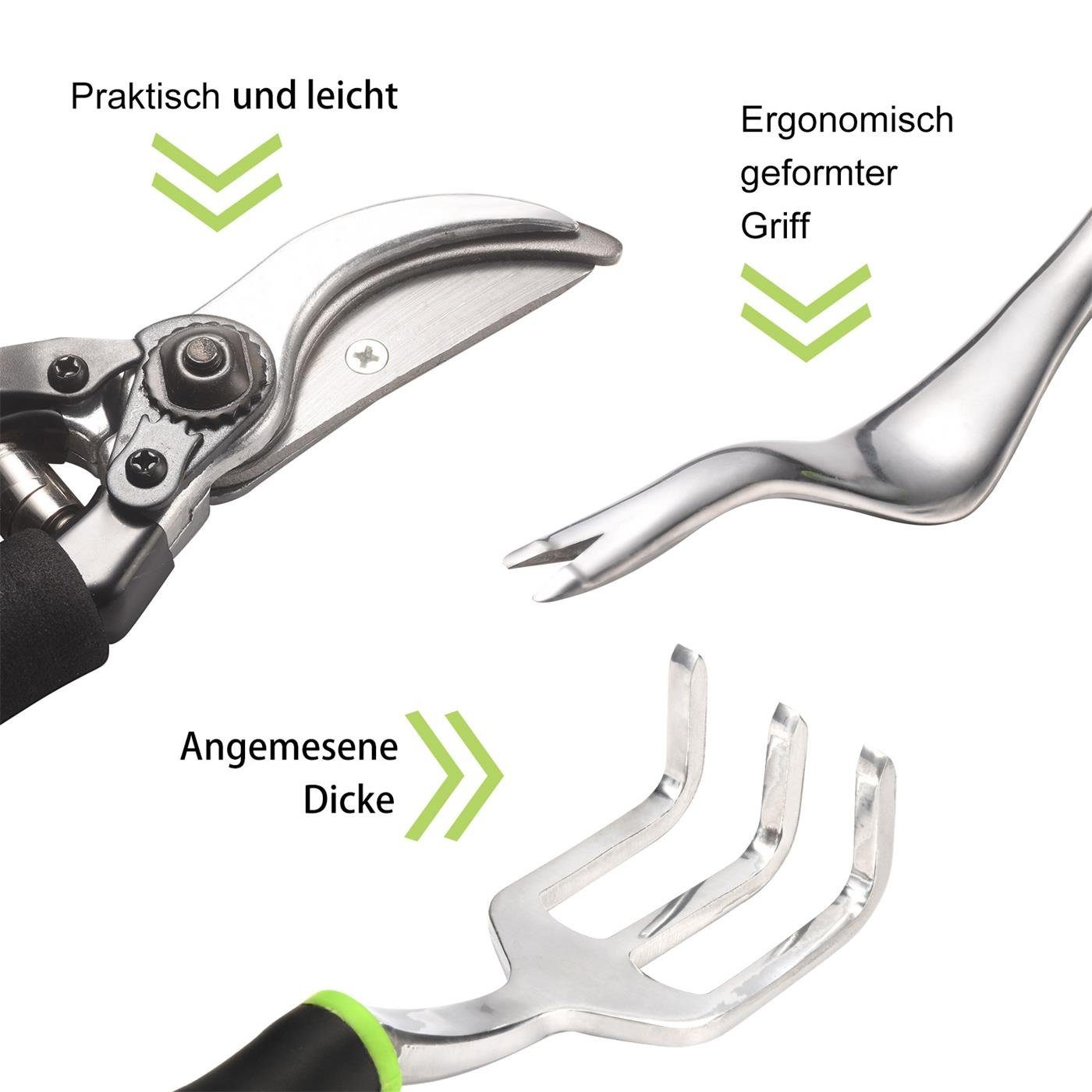 VERCO Gartenpflege-Set Gartengeräte Gartenwerkzeug