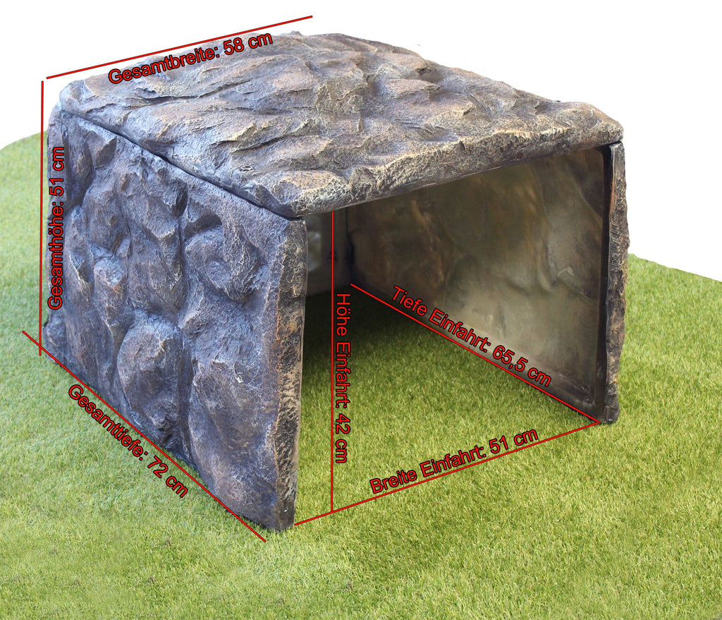 Arnusa Mähroboter-Garage in Steinoptik Design Garage Carport Unterstand Gartenfelsen