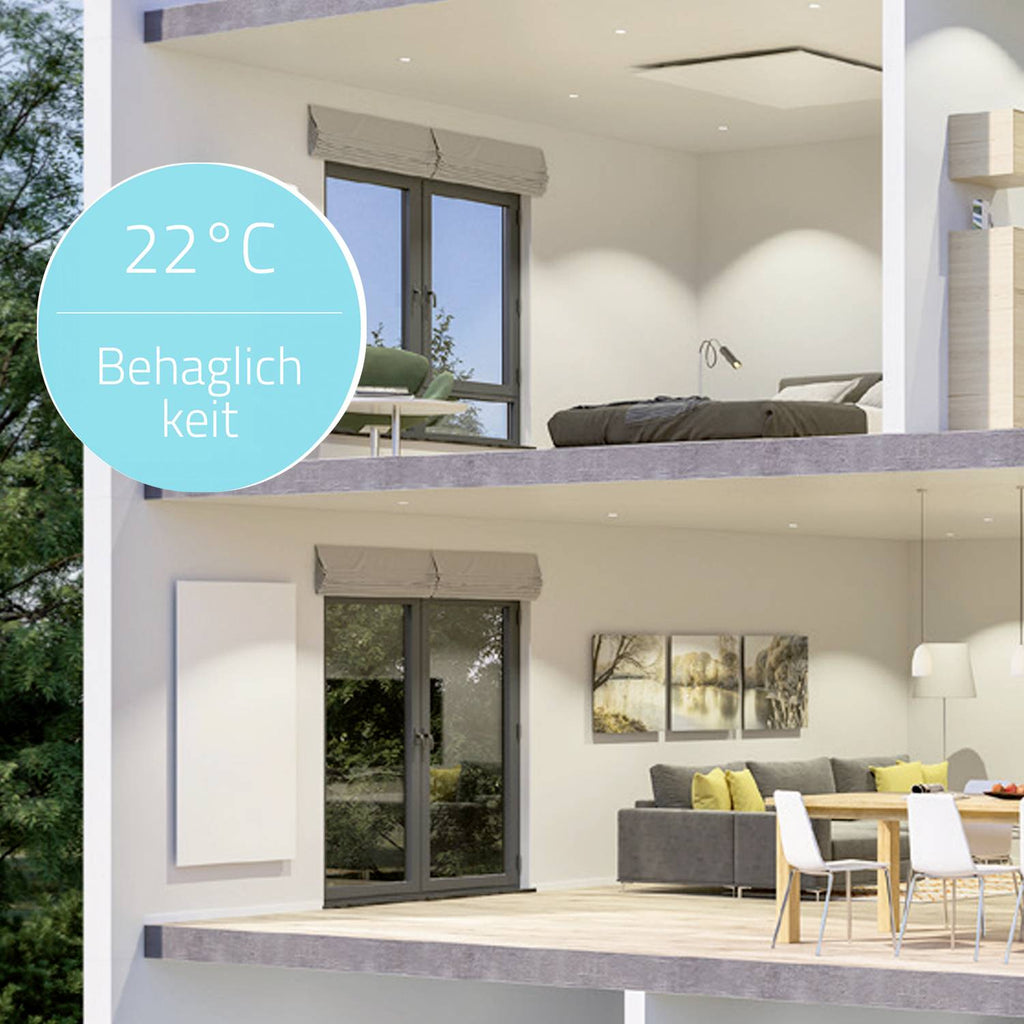 XCOAST Infrarotheizung 500 W 10 m² Weiß