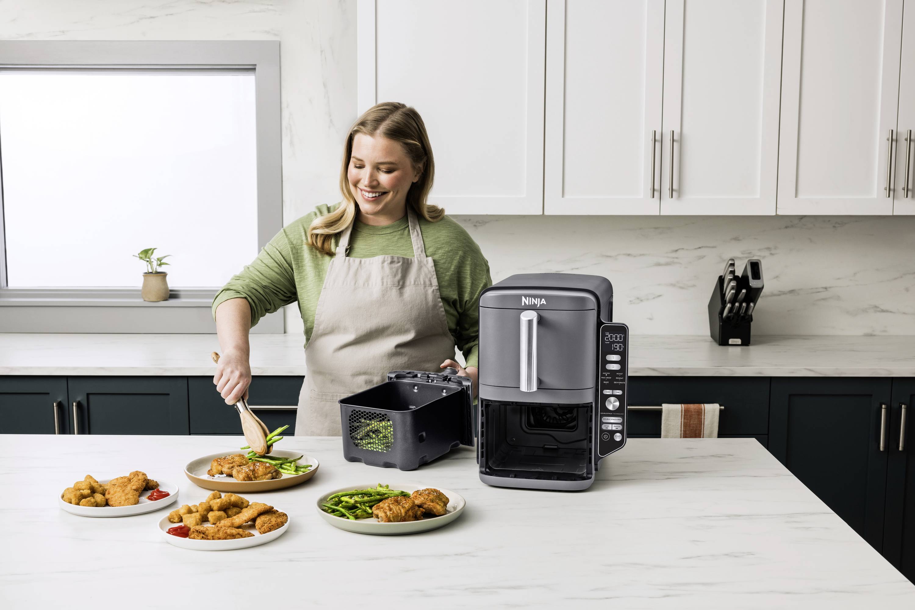 Ninja Double Stack XL 2 Heißluft-Fritteuse 9.5 l 2470 W Schwarz