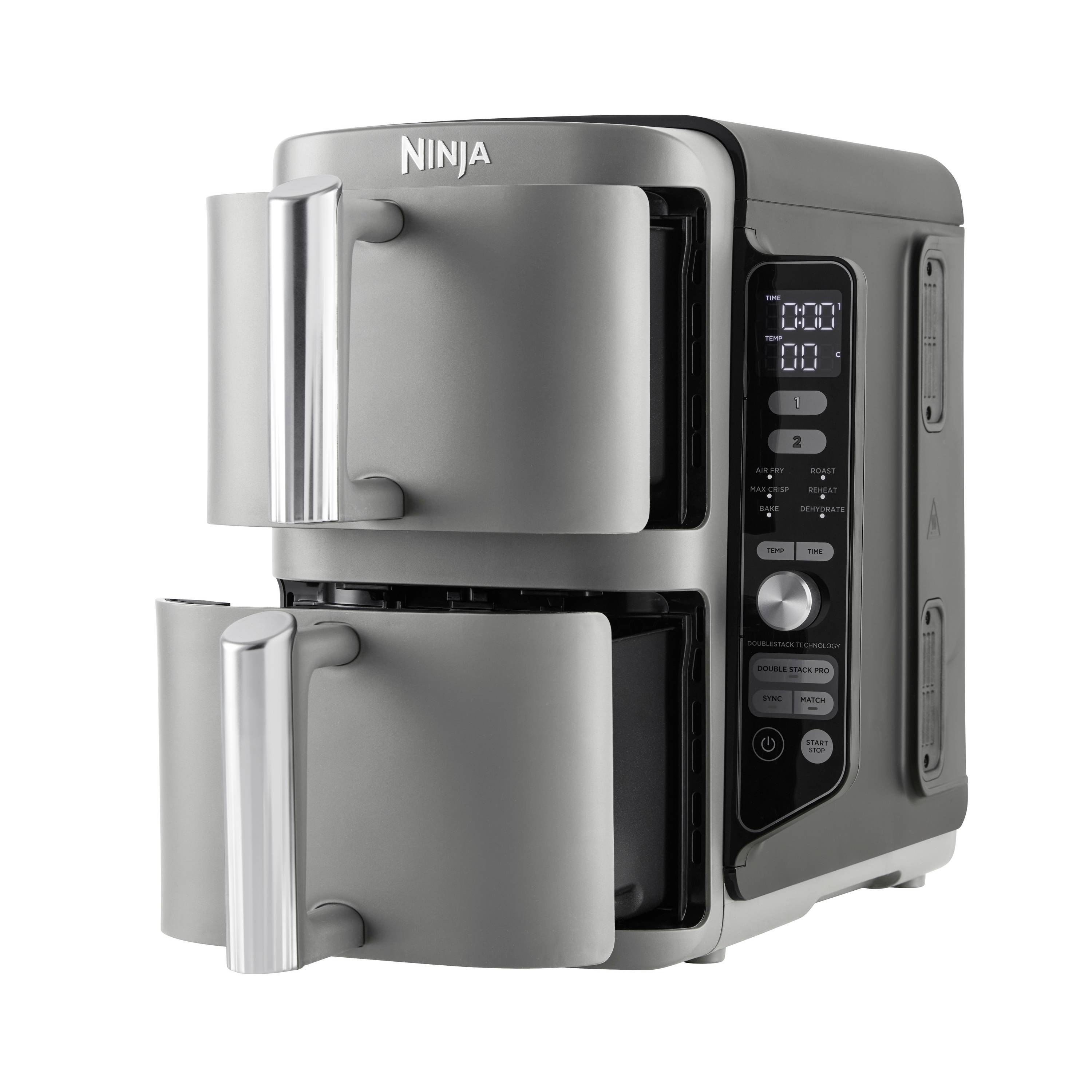 Ninja Double Stack XL 2 Heißluft-Fritteuse 9.5 l 2470 W Schwarz