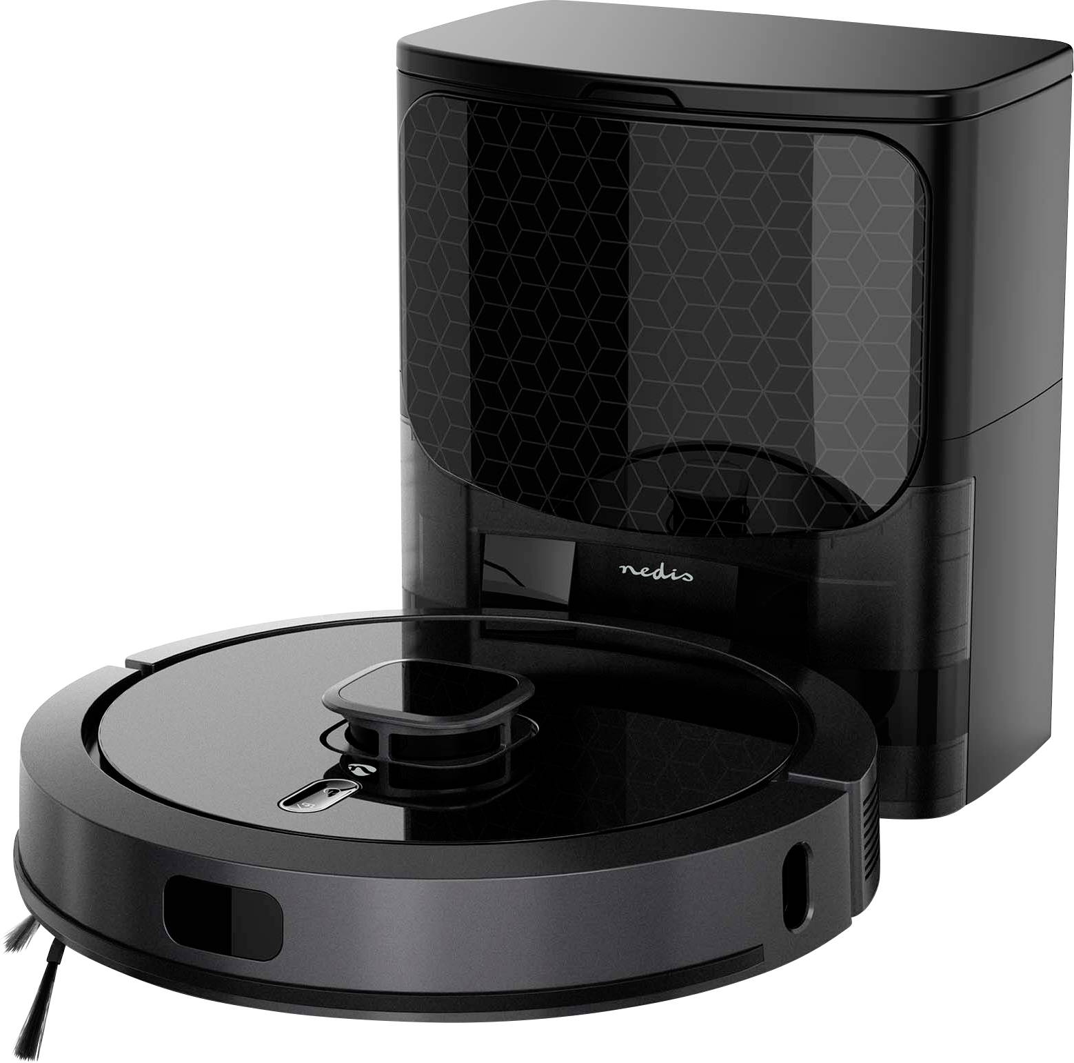 Nedis WIFIVCL002CBK Saug-und Wischroboter Schwarz kompatibel mit Amazon Alexa