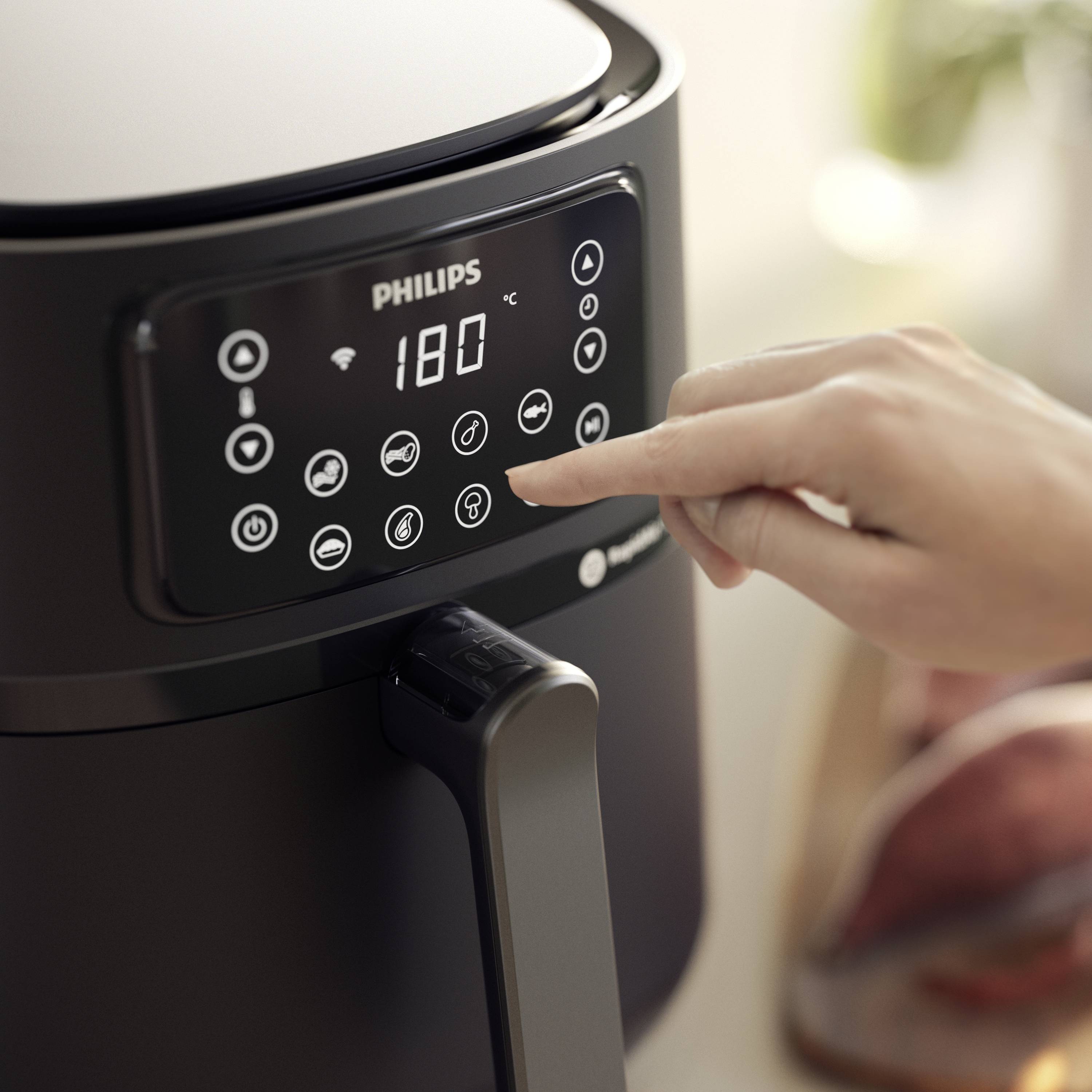 Philips Home HD9285/93 Heißluft-Fritteuse 7.2 l 2000 W App steuerbar, Antihaftbeschichtung