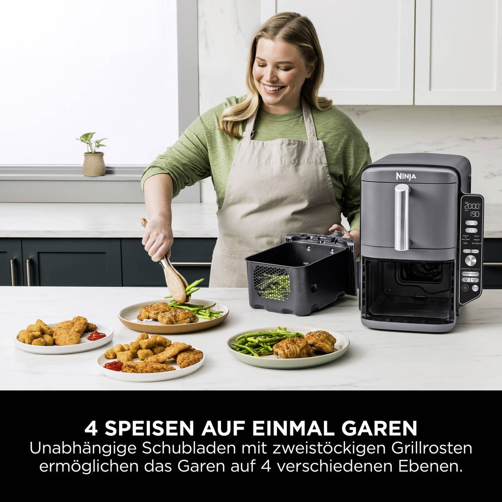 Ninja Double Stack XL 2 Heißluft-Fritteuse 9.5 l 2470 W Schwarz