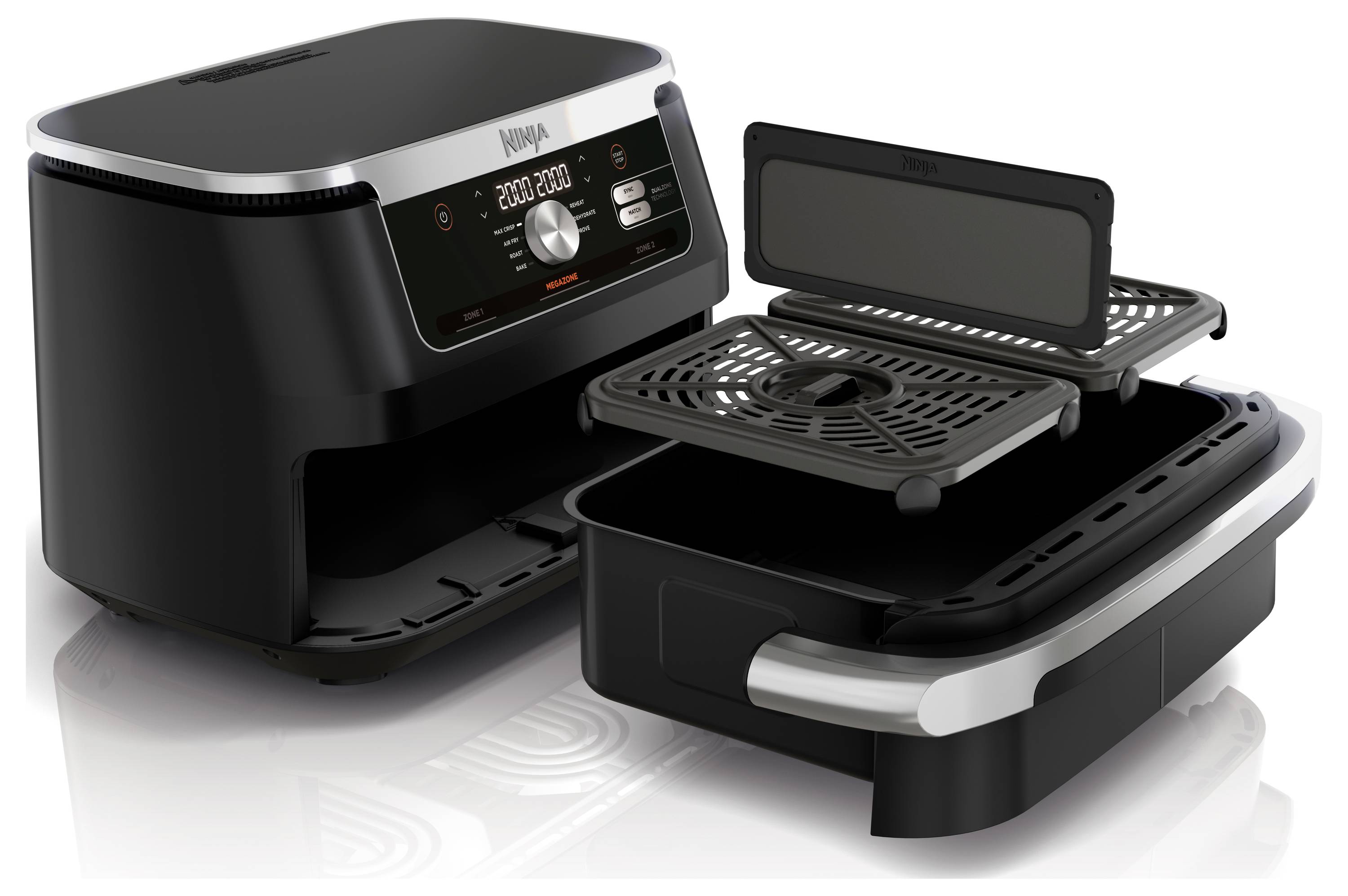 Ninja AF500EU Heißluft-Fritteuse 2470 W Schwarz, Silber