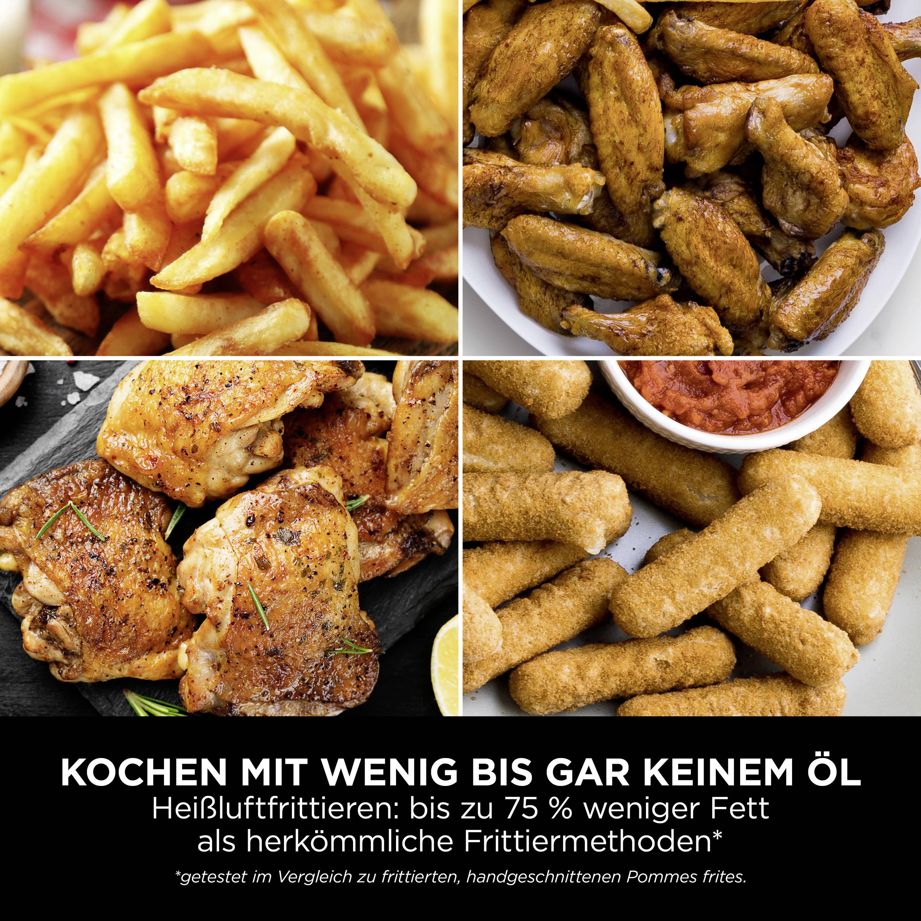 Ninja Double Stack XL 2 Heißluft-Fritteuse 9.5 l 2470 W Schwarz