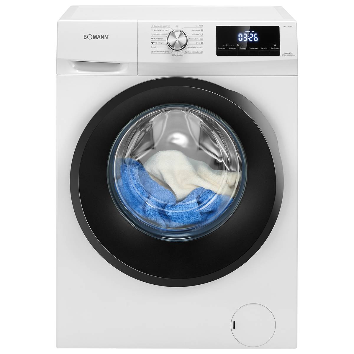 Bomann Waschtrockner WAT 7186 weiß, 8kg waschen-5 kg trocknen