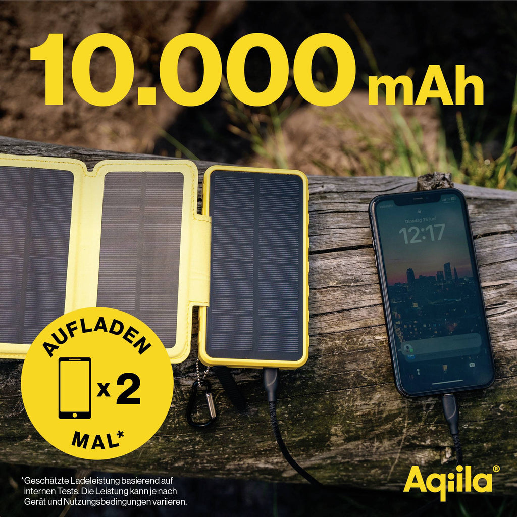 Aqiila Powerbird BS10 AQPBPBIBS1SG973 Solar-Powerbank 6 W 10000 mAh