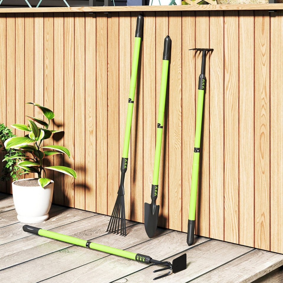 MC Star Gartenpflege-Set Gartenwerkzeug-Set 4 Stück Gartengeräte-Set mit Schaufel Gartenhacke