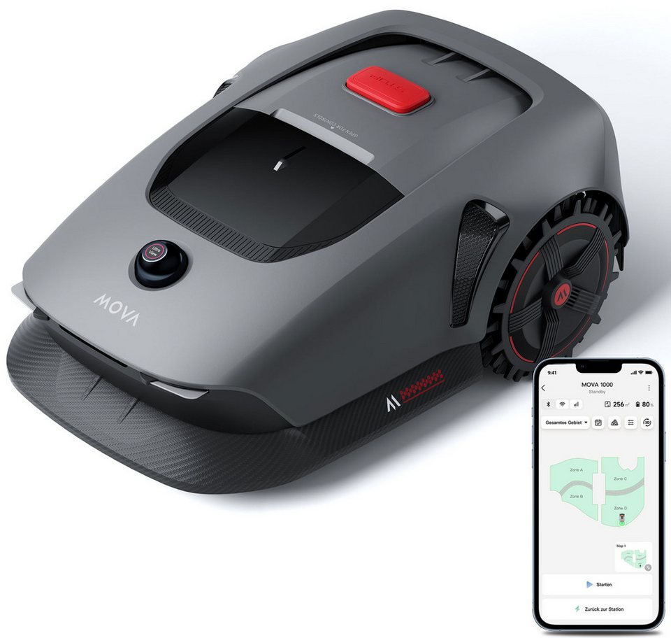 Mova Rasenmähroboter »Mova 1000«, bis 1000 m² Rasenfläche, , 1000m², Offroad-Reifen