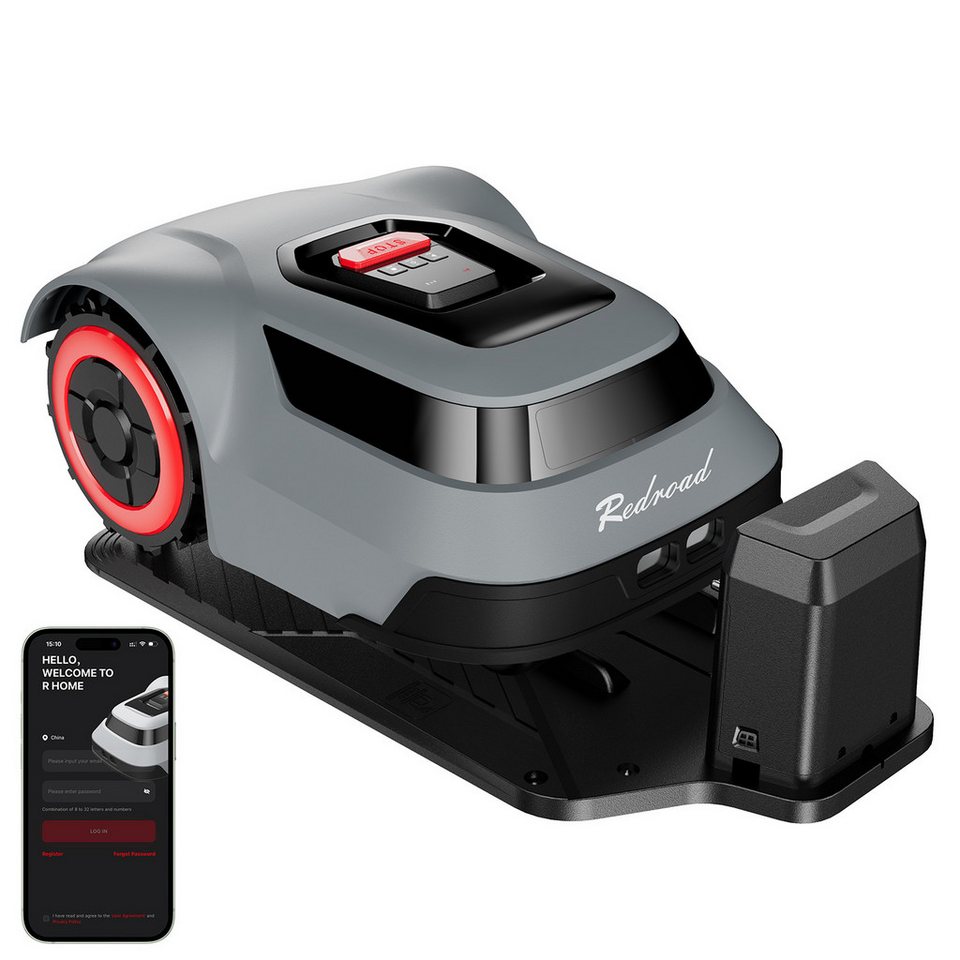 Redkey Rasenmähroboter 2025 MGC1000 Mähroboter 800 m² Rasenroboter mit Begrenzungskabel