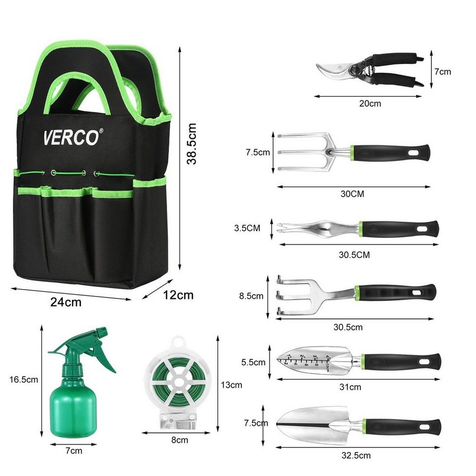 VERCO Gartenpflege-Set Gartengeräte Gartenwerkzeug